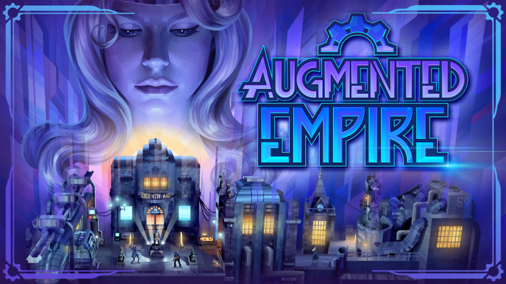 Обзор Augmented Empire с постером киберпанковского города.