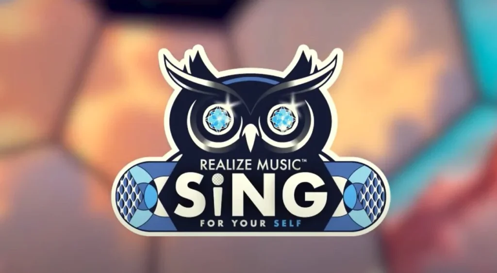 Логотип приложения Realize Music: Sing с изображением совы