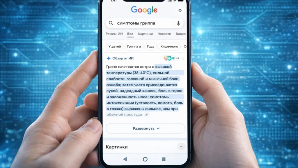 Google убирает обзоры от ИИ для части медицинских запросов