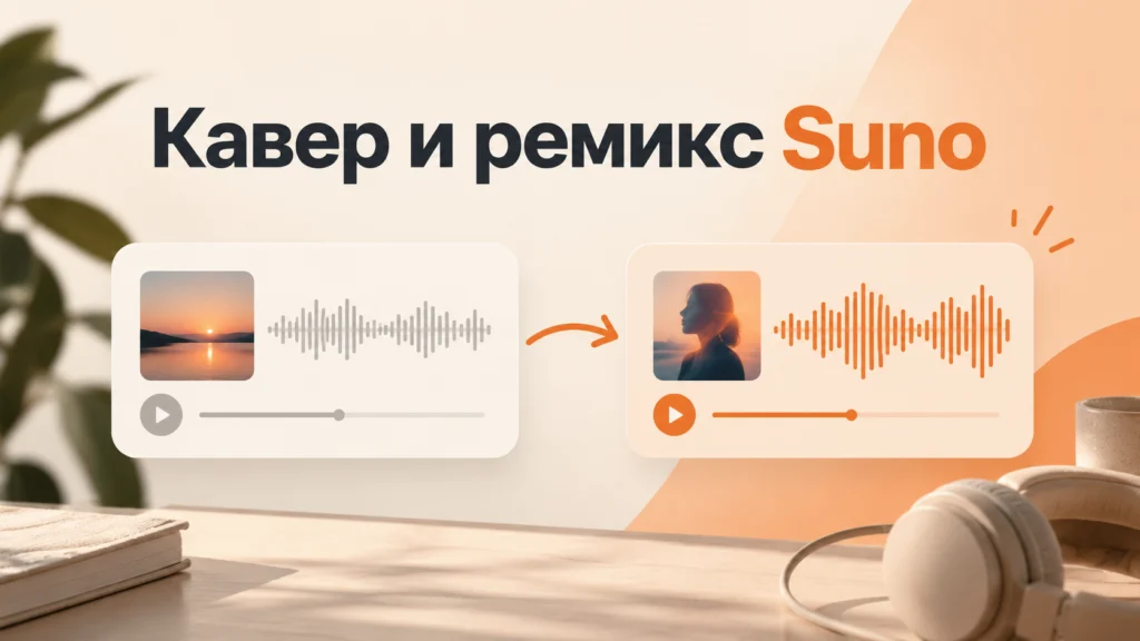 Кавер и ремикс в Suno — изменение музыкального трека