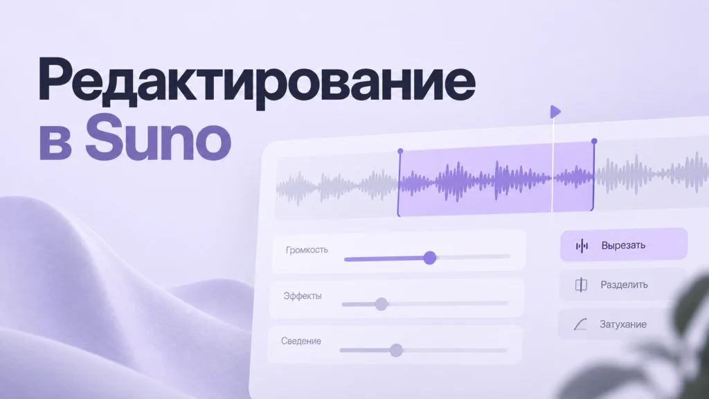 Редактирование песни в Suno — изменение аудиофрагмента