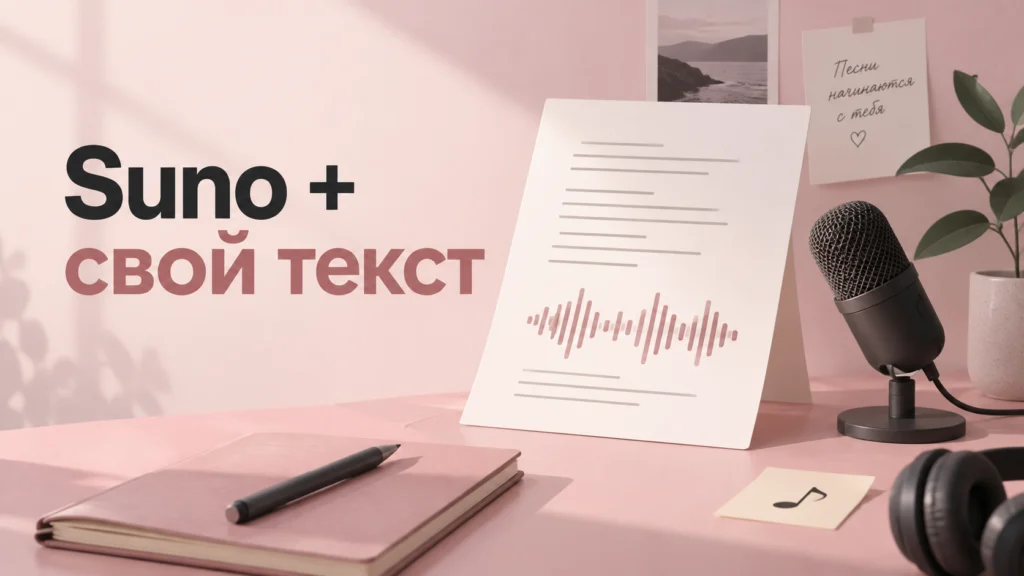 Suno со своим текстом — создание песни из готовых слов
