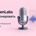 Клонирование голоса в ElevenLabs — микрофон и голосовая волна