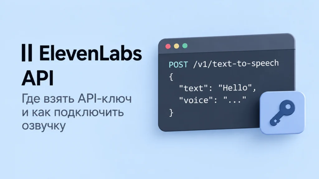 ElevenLabs API — API-ключ и подключение озвучки