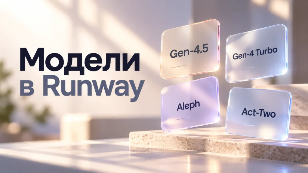 Модели Runway — Gen-4.5, Gen-4 Turbo, Aleph и Act-Two