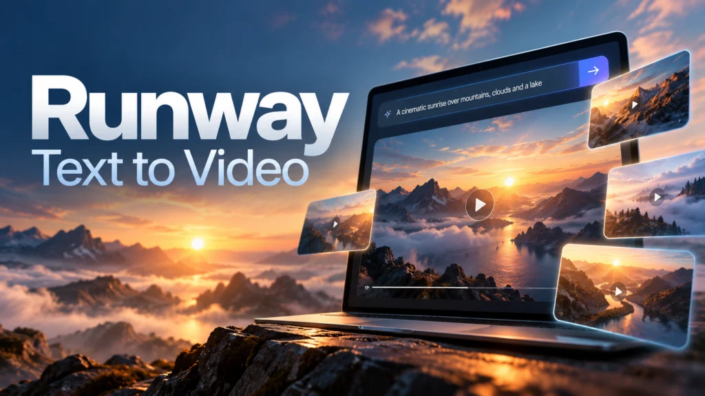 Runway Text to Video — создание видео по тексту