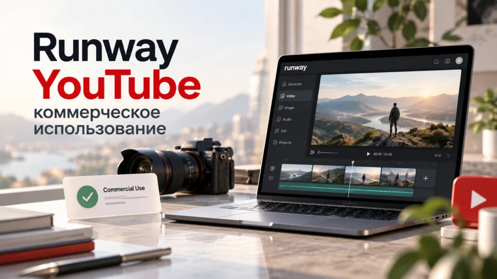 Runway и YouTube — коммерческое использование видео