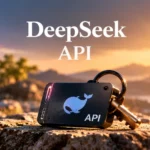 Ключ с логотипом DeepSeek — доступ к API и первый запрос