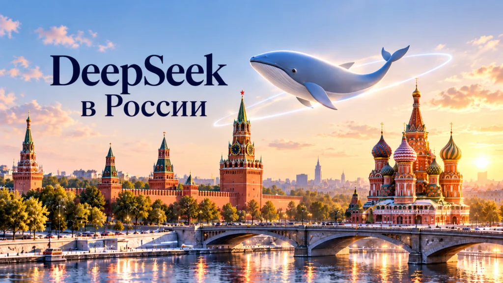 Кит DeepSeek над Москвой — регистрация и использование в России
