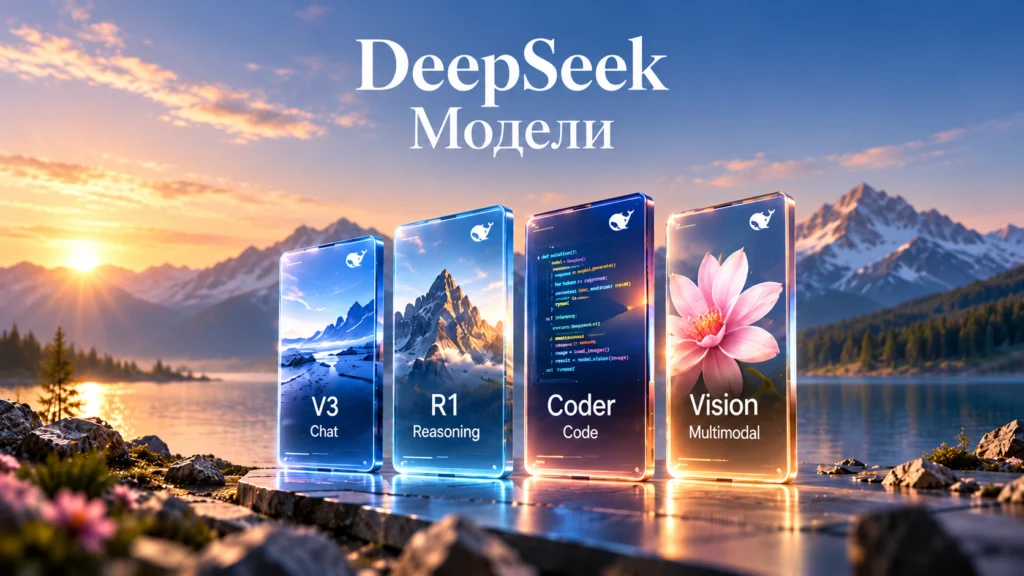 Карточки моделей DeepSeek — сравнение нейросетей Flash и Pro