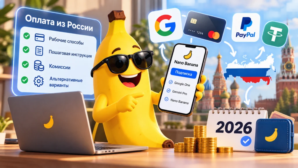 Оплата Nano Banana из России: Google AI, Gemini API, сторонние сервисы и ограничения по региону