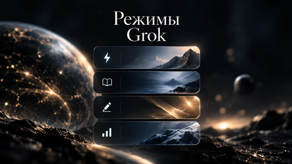 Режимы Grok: Auto, Fast, Expert и Heavy