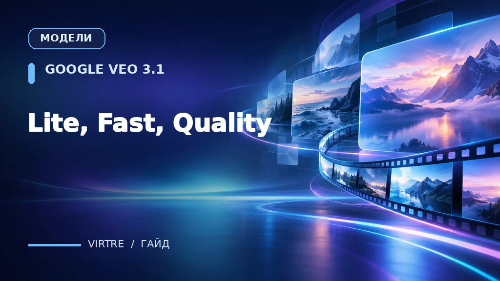 Сравнение Veo 3.1 Lite, Fast и Quality для генерации видео